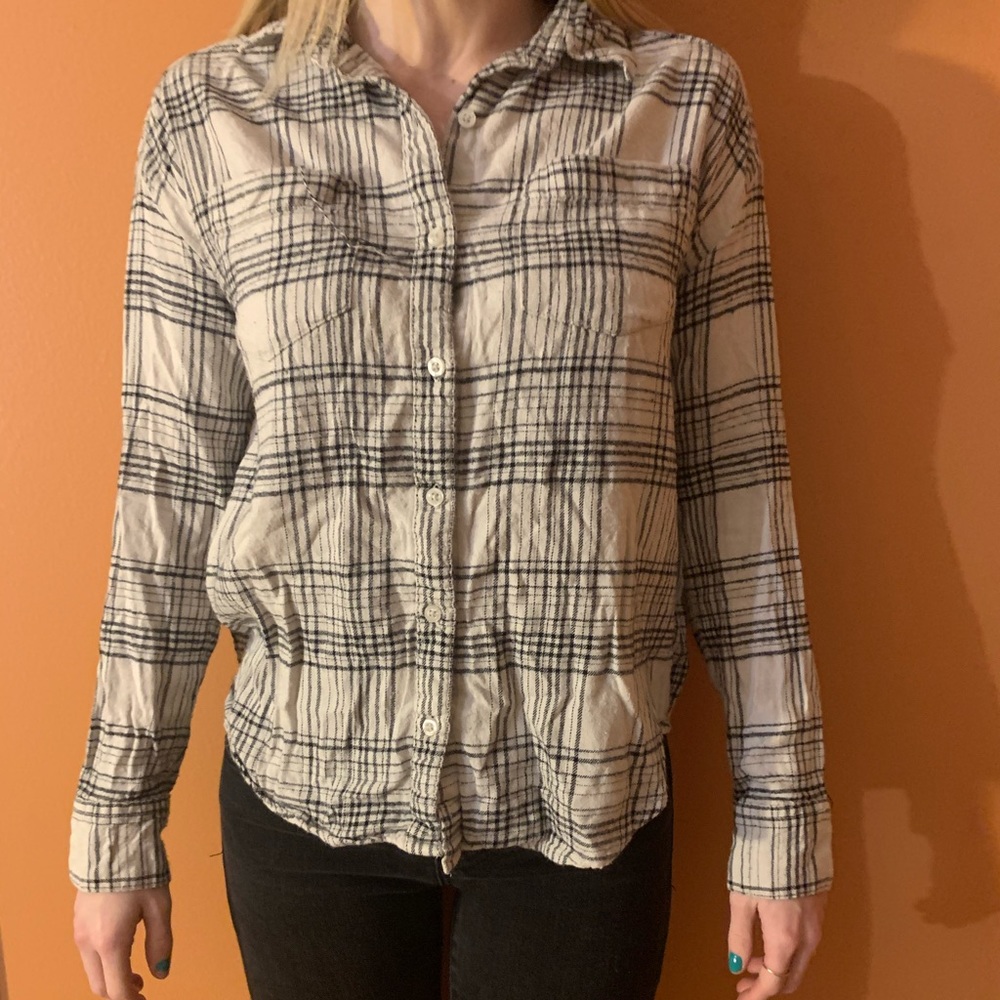 Attention Long-sleeve Collar Shirt